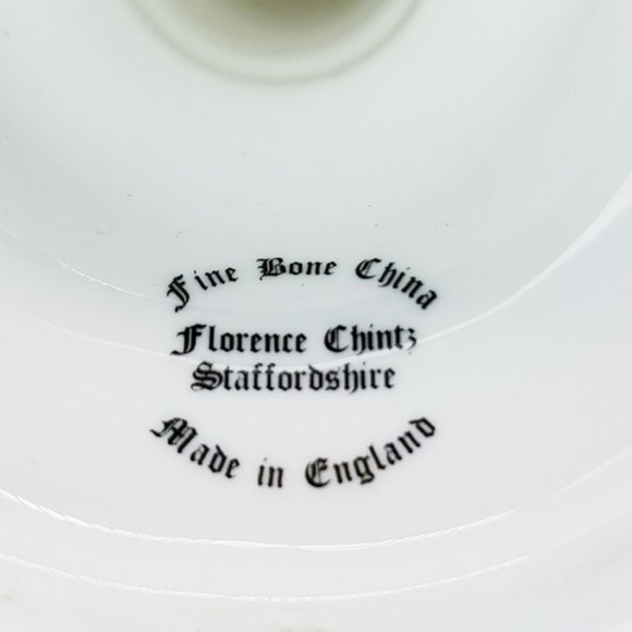 VTG Staffordshire Floral Chintz Candle Holders ENG - Picture 5 of 5